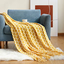 Ljojo Lightweight Knitted Throw Blanket with Tassels