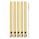 Ljojo 304 Stainless Steel Bubble Tea Straw Set with Straw Brush Spoon