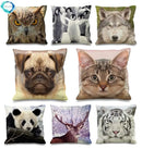 Ljojo 3D Animal Themed Cushion Covers (18" x 18") - Cute Designs