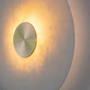 Ljojo Marble LED Wall Light: Modern Round Brass Sconce for Luxe Decor