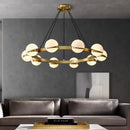 Ljojo Luxury Gold Ball Chandelier Pendant Light Fixture for Dining Living Bedroom