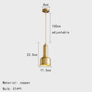 Copper Glass Pendant Light Elegant Dining Room Bedroom Foyer Hanging Lamp by Ljojo