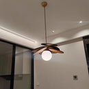 French Retro Ceiling Chandelier with Grass Woven Glass, LED Lighting for Living & Dining Room by Ljojo