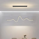 Ljojo Minimalist LED Wavy Chandelier for Kitchen Island & Bar Lighting