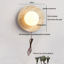 Ljojo LED Pull Chain Wall Light Yellow Travertine Stair Lamp