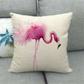 Flamingo Striped Animal Pillow Case for Living Room Sofa by Ljojo