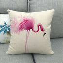 Flamingo Striped Animal Pillow Case for Living Room Sofa by Ljojo