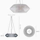 Modern Geometric Restaurant Fabric LED Pendant Lights Minimalist Industrial Chandelier by Ljojo