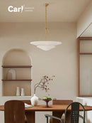 Ljojo French Style Living Room Gypsum Pendant Light Luxury Nordique Villa Bedroom Decor