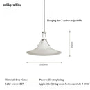 Ljojo Magnolia Glass Pendant Light - Modern LED Bedroom Dining Lamp