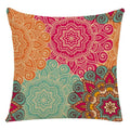 Ljojo Mandala Print Flax Pillowcase 45*45cm - National Wind Home Decor
