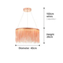 Ljojo LED Tassel Pendant Chandelier: Modern Luxury Chain Lamp for Hotel Lobby & Living Room