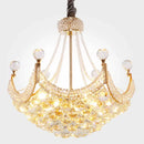 Ljojo Luxury Living Room Crystal Chandelier LED Ceiling Lighting Staircase European-Style Gold Nordic Glamour