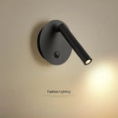 Ljojo LED Wall Lamp for Bedroom Hotel Night Light Rotation Spotlight