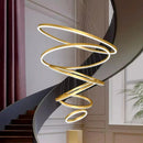 Large Chandelier Light Modern Luxury Staircase by Ljojo