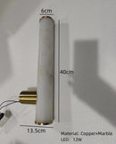 Ljojo Marble LED Wall Sconce Dimmable Copper Light for Indoor Spaces