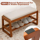 Ljojo™ Shoe Bench with Leather Cushion: Waterproof, 550LBS Capacity Shoe Rack