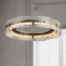 Ljojo Luxury Art Glass Ceiling Chandeliers Modern Gold Metal Round Pendant Lights