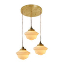 Ljojo 30cm Glass LED Pendant Lights with Copper Socket for Modern Interiors