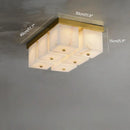Ljojo Marble Alabaster Ceiling Lamp: Modern, Simple, All-Copper for Living Room, Bedroom, Study, Dining Room