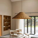 Vintage Rattan Pendant Lights Hand Knitted Wicker Ceiling Lamps for Dining Room Kitchen by Ljojo