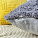 Grey Velvet Snowflake Decor Pillowcase for Sofa Couch Living Room by Ljojo