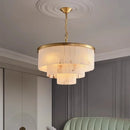 Ljojo All-copper Living Room Chandelier Luxurious Marble Dining Room Lighting Fixtures