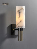 Ljojo Marble Wall Lamp: Medieval Style Copper Wall Sconce for Elegant Living Room Decor