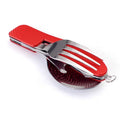Ljojo 4-in-1 Foldable Stainless Steel Cutlery Set for Outdoor Camping & Picnic