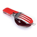 Ljojo 4-in-1 Foldable Stainless Steel Cutlery Set for Outdoor Camping & Picnic