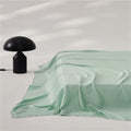 Ljojo Luxury Lyocell Flat Sheet, Smooth Silky Grey Bed Sheet for Cooling & Breathable Summer Sleep