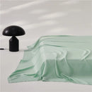 Ljojo Luxury Lyocell Flat Sheet, Smooth Silky Grey Bed Sheet for Cooling & Breathable Summer Sleep