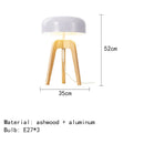 Modern Wabi-sabi Solid Wood Tripod LED Floor Lamp for Bedroom Decor by Ljojo