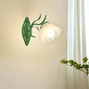 Ljojo French Retro Style Led Bedroom Chandelier Wall Lamp Cream Flower Creative Design