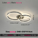 Ljojo LED Ring Ceiling Lamp Modern Creative Design for Living Room Hall Dining Bedroom