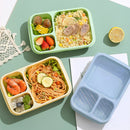 Ljojo 3-Compartment Lunch Box for Kids, Leak-proof Bento Box, Microwave Safe