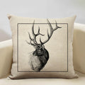 Elk Animal Cushion Cover Sofa Decor Pillow Case Linen Home Decor Ljojo