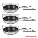 Ljojo 316 Stainless Steel Wok Pan for Induction Gas Stove Cooking