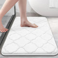 Ljojo Memory Foam Bath Mat Ultra Soft Non-Slip Water Absorbent Shower Rug