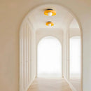 Ljojo Modern Round Glass Ceiling Light Ambient Illumination Indoor Home Decor Fixture