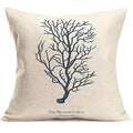 Ljojo Marine Life Blue Pillow Case Set - Home Decor Ocean Sailing Theme