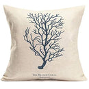 Ljojo Marine Life Blue Pillow Case Set - Home Decor Ocean Sailing Theme