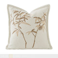 Ljojo Luxury Embroidered Bamboo Cushion Set - 45 * 45cm Square Handmade Pillow