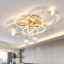 Gold Black White Starry Sky Ceiling Chandelier LED Pendant Lamp for Villa Bedroom by Ljojo