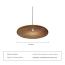 Japanese Retro Bamboo Pendant Light Handmade Wabi Sabi Rattan Hanging Lamp Ljojo