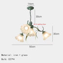 French Garden Green Ceiling Chandelier | Romantic Iron Art Pendant Lamp by Ljojo