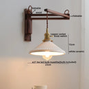 Ljojo LED Wood Glass Wall Lamp Modern Nordic Style for Home Decor