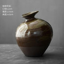 Ljojo™ Black Terracotta Abstract Vase Coarse Pottery Retro Glazed Flower Arranger