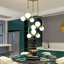 Ljojo Modern Minimalist LED Pendant Lights Bubble Spherical Bar Hanging Lamps Island Decor