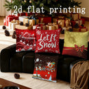 Let It Snow Pillow Covers by Ljojo for Sofa, Bedroom, Car - Rectangular Cushion
